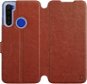 Flip case for Xiaomi Redmi Note 8T in Brown&Gray with grey interior - Phone Cover
