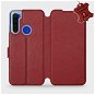 Flip case for Xiaomi Redmi Note 8T - Dark Red - Dark Red Leather - Phone Cover
