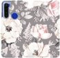 Flipové puzdro na mobil Xiaomi Redmi Note 8T – MX06S Kvety na sivom pozadí - Kryt na mobil
