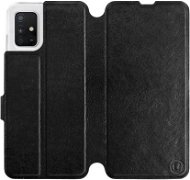 Phone Cover Flip case for Samsung Galaxy A51 in Black&Gray with grey interior - Kryt na mobil