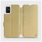 Flip case for Samsung Galaxy A51 in Gold&Gray with grey interior - Phone Cover