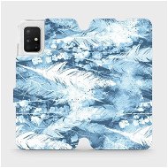 Flip mobile phone case Samsung Galaxy A51 - M058S Light blue horizontal feathers - Phone Cover