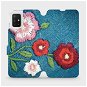 Flipové puzdro na mobil Samsung Galaxy A51 – MD05P Džínsové kvety - Kryt na mobil
