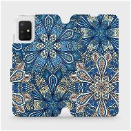 Flipové puzdro na mobil Samsung Galaxy A51 – V108P Modré mandala kvety - Kryt na mobil