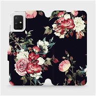 Flip case for Samsung Galaxy A51 - VD11P Rose on black - Phone Cover