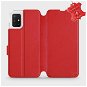 Flip puzdro na mobil Samsung Galaxy A51 – Červené – kožené – Red Leather - Kryt na mobil