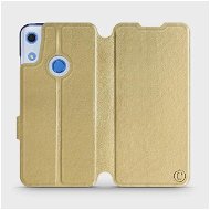 Flipové puzdro na mobil Huawei Y6S vo vyhotovení  Gold & Gray so sivým vnútrom - Kryt na mobil