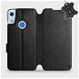 Flip puzdro na mobil Huawei Y6S – Čierne – kožené – Black Leather - Kryt na mobil