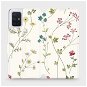 Kryt na mobil Flipové puzdro na mobil Samsung Galaxy A71 – MD03S Tenké rastlinky s kvetmi - Kryt na mobil