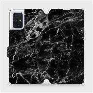 Flip case for Samsung Galaxy A71 - V056P Black marble - Phone Cover