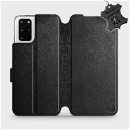 Flip case for Samsung Galaxy S20 Plus - Black - Leather - Black Leather - Phone Cover