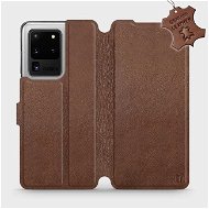 Flip puzdro na mobil Samsung Galaxy S20 Ultra – Hnedé – kožené – Brown Leather - Kryt na mobil