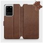 Kryt na mobil Flip puzdro na mobil Samsung Galaxy S20 Ultra – Hnedé – kožené – Brown Leather - Kryt na mobil