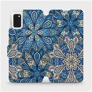 Flip case for mobile Samsung Galaxy A41 - V108P Blue mandala flowers - Phone Cover