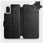 Flip case for Samsung Galaxy A41 - Black - Leather - Black Leather - Phone Cover