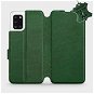 Flip puzdro na mobil Samsung Galaxy A31 – Zelené – kožené – Green Leather - Kryt na mobil