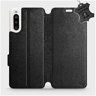 Flip case for Sony Xperia 10 II - Black - Leather - Black Leather - Phone Cover