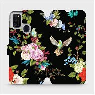 Flipové puzdro na mobil Samsung Galaxy M21 – VD09S Vtáky a kvety - Kryt na mobil