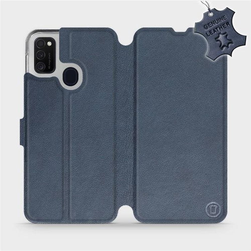 Flip case for Samsung Galaxy M21 - Blue - leather - Blue Leather - Phone Cover - Main image