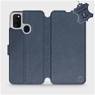 Flip case for Samsung Galaxy M21 - Blue - leather - Blue Leather - Phone Cover