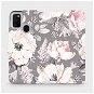 Phone Cover Flip case for mobile phone Samsung Galaxy M21 - MX06S Flowers on gray background - Kryt na mobil