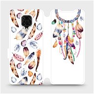 Flip case for Xiaomi Redmi Note 9 Pro - M003S Trap and colourful feathers - Phone Cover
