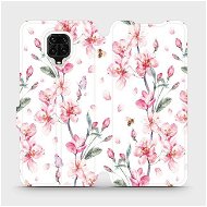 Flip case for Xiaomi Redmi Note 9 Pro - M124S Pink flowers - Phone Cover