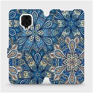 Flip case for Xiaomi Redmi Note 9 Pro - V108P Blue mandala flowers - Phone Cover