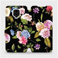 Flip case for Xiaomi Redmi Note 9 Pro - VD07S Roses and flowers on black background - Phone Cover
