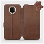 Flip case for Xiaomi Redmi Note 9 Pro - Brown - Brown Leather - Phone Cover