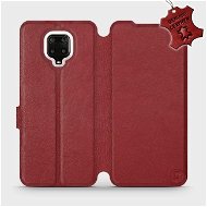 Flip case for Xiaomi Redmi Note 9 Pro - Dark Red - Dark Red Leather - Phone Cover