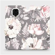 Flip case for Xiaomi Redmi Note 9 Pro - MX06S Flowers on grey background - Phone Cover