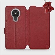 Flip case for Nokia 5.3 - Dark Red - Leather - Dark Red Leather - Phone Cover