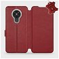 Flip case for Nokia 5.3 - Dark Red - Leather - Dark Red Leather - Phone Cover