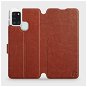 Phone Cover Flip case for Samsung Galaxy A21S in Brown&Gray with grey interior - Kryt na mobil