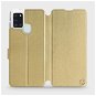 Flip case for Samsung Galaxy A21S in Gold&Gray with grey interior - Phone Cover