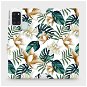 Flip case for Samsung Galaxy A21S - MC07P Golden flowers and green leaves - Phone Cover
