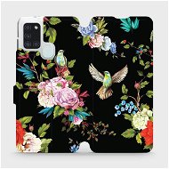Flipové puzdro na mobil Samsung Galaxy A21S – VD09S Vtáky a kvety - Kryt na mobil