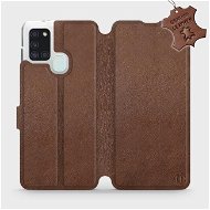 Flip case for Samsung Galaxy A21S - Brown - Leather - Brown Leather - Phone Cover
