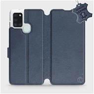 Flip case for Samsung Galaxy A21S - Blue - leather - Blue Leather - Phone Cover