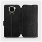 Phone Cover Flip case for Xiaomi Redmi Note 9 in Black&Gray with grey interior - Kryt na mobil