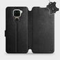 Phone Cover Flip case for Xiaomi Redmi Note 9 - Black - Black Leather - Kryt na mobil