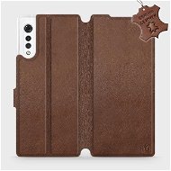 Kryt na mobil Flip puzdro na mobil LG Velvet – Hnedé – kožené – Brown Leather - Kryt na mobil