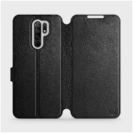 Flip case for Xiaomi Redmi 9 - Black - Leather - Black Leather - Phone Cover