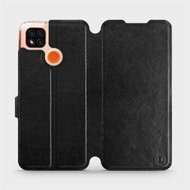 Flip case for Xiaomi Redmi 9C in Black&Gray with grey interior - Phone Cover