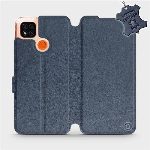 Flip case for Xiaomi Redmi 9C - Blue - leather - Blue Leather - Phone Cover - Main image