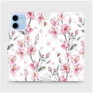Flipové puzdro na mobil Apple iPhone 12 mini – M124S Ružové kvety - Kryt na mobil
