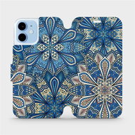 Flip case for Apple iPhone 12 mini - V108P Blue mandala flowers - Phone Cover