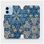 Flipové puzdro na mobil Apple iPhone 12 mini – V108P Modré mandala kvety - Kryt na mobil