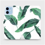 Flip case for Apple iPhone 12 mini - MG06P Green leaves on white background - Phone Cover